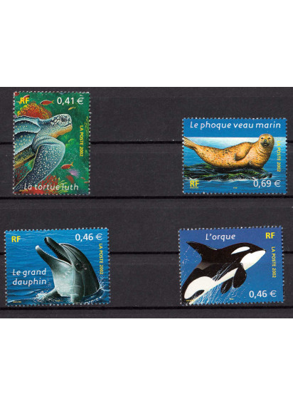 FRANCIA 2002 francobolli serie completa nuova Unificato 3453/56